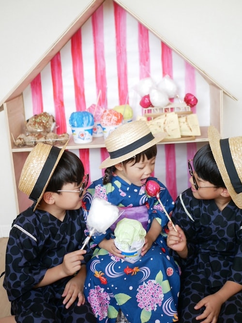 浴衣 セパレート 帯2本 4点セット（浴衣）｜devirock