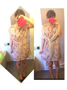 「♡のアイテム（ワンピース、ピンク系）」を使った、a__m54さん（レディース）の春コーディネート