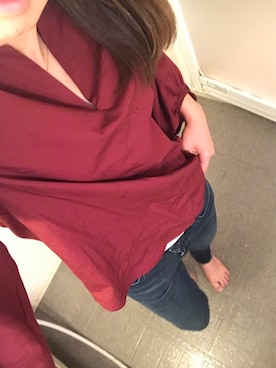 「URBAN RESEARCH（アーバンリサーチ）のアイテム（シャツ/ブラウス、レッド系）」を使った、a__m54さん（レディース）の秋コーディネート