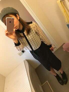 「CIAOPANIC（チャオパニック）のアイテム（シャツ/ブラウス、ベージュ系）」を使った、a__m54さん（レディース）の秋コーディネート