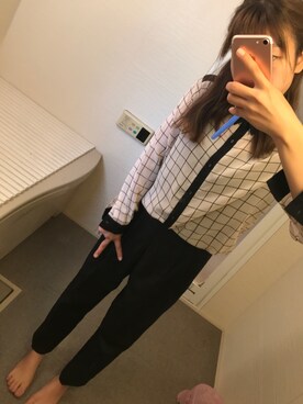 「CIAOPANIC（チャオパニック）のアイテム（シャツ/ブラウス、ベージュ系）」を使った、a__m54さん（レディース）の秋コーディネート