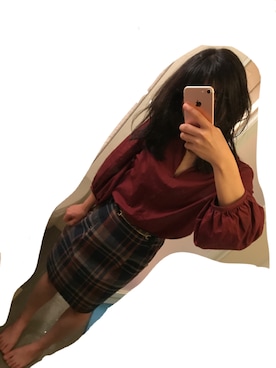 「URBAN RESEARCH（アーバンリサーチ）のアイテム（シャツ/ブラウス、レッド系）」を使った、a__m54さん（レディース）の秋コーディネート