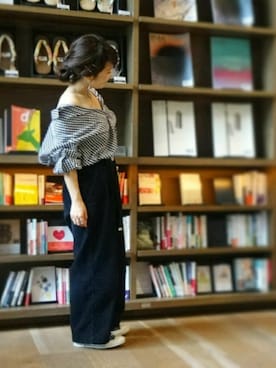 「earth music&ecology（アースミュージックアンドエコロジー）のアイテム（ベルト）」を使った、__im_mu__さん（レディース・146cm）の秋コーディネート