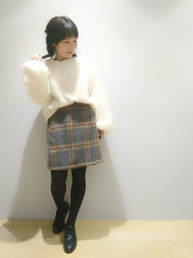「earth music&ecology（アースミュージックアンドエコロジー）のアイテム（その他シューズ）」を使った、__im_mu__さん（レディース・146cm）の冬コーディネート