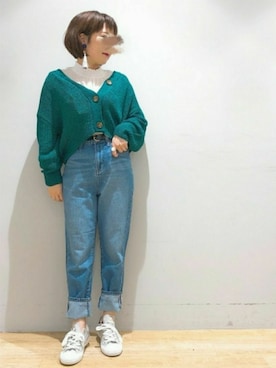 「フリルネック」｜__im_mu__さん（レディース・146cm）の春コーディネート