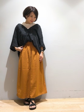 「earth music&ecology（アースミュージックアンドエコロジー）のアイテム（ピアス（両耳用））」を使った、__im_mu__さん（レディース・146cm）の夏コーディネート