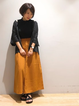 「earth music&ecology（アースミュージックアンドエコロジー）のアイテム（ピアス（両耳用））」を使った、__im_mu__さん（レディース・146cm）の夏コーディネート