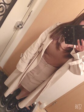 「nice claup」｜「アイテム（トレンチコート）」を使った、ゆいちごさん（レディース・156cm）の春コーディネート