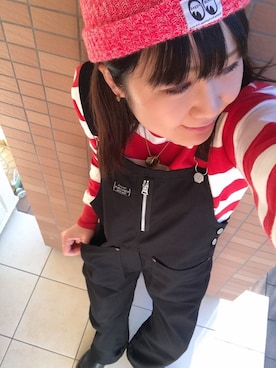 「ショット」｜「アイテム（ニットキャップ/ビーニー）」を使った、moon loveさん（レディース・161cm）の春コーディネート