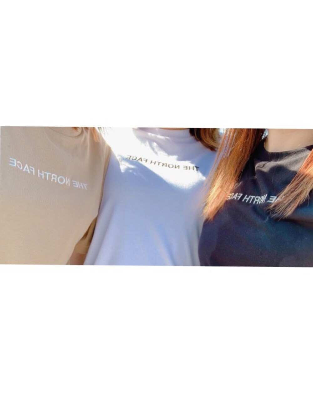 「THE NORTH FACEのアイテム（Tシャツ/カットソー、ホワイト系）」を使った、Cさん（レディース・154cm）の春コーディネートの1枚目の写真