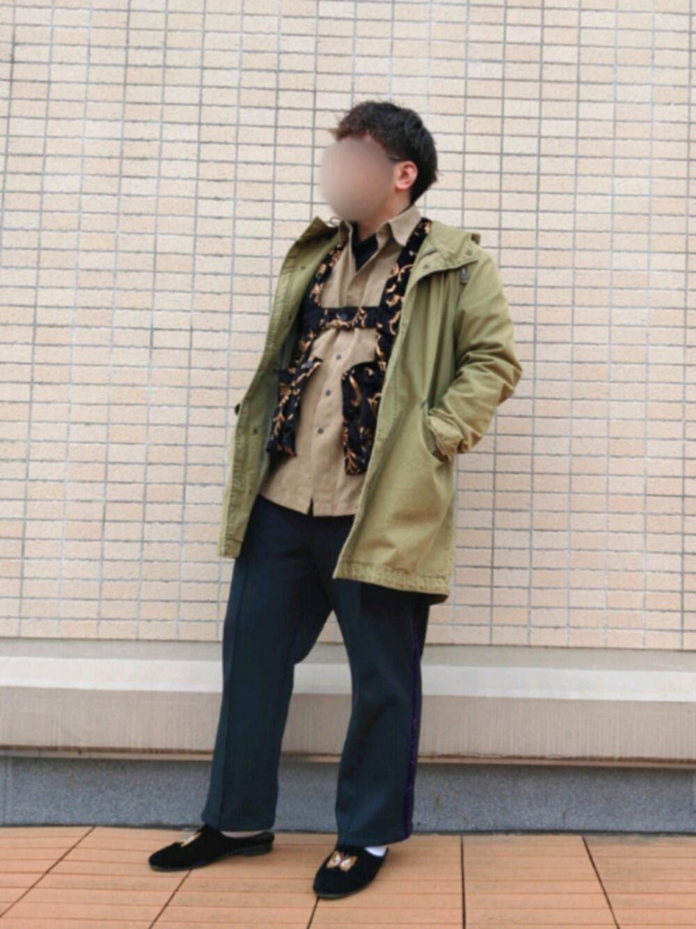「年末WEAR感謝祭、レイヤードスタイル、モード、ゲームベスト、古着MIX、タートルネック、冬コーデ、ベスト、休日コーデ、マイベストコーデ2020」｜「UNIQLOのソフトタッチハイネックT（長袖）（Tシャツ/カットソー、ホワイト系）」を使った、you_woodsさん（メンズ・170cm）の冬コーディネートの1枚目の写真