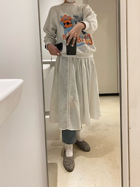 「mici(ミチ)のアイテム(ワンピース)」を使った、A K Iさん(レディース・161cm)の冬コーディネート