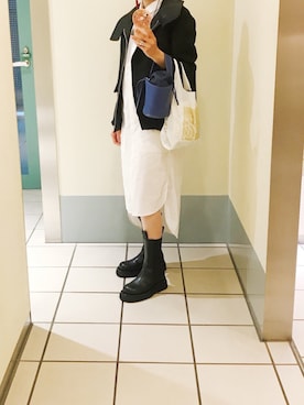 「CELINE（セリーヌ）のアイテム（ブルゾン）」を使った、fumikoさん（レディース・160cm）の秋コーディネート