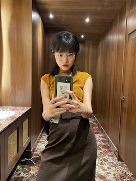 FENDI コーデュロイ スカート ブラウン