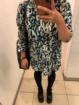 「MONKI（モンキ）のアイテム（シャツワンピース）」を使った、しさん（レディース・167cm）の夏コーディネート