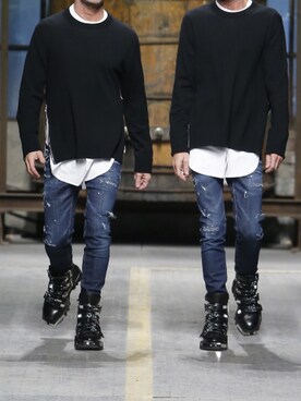 「DSQUARED2（ディースクエアード）のアイテム（ニット/セーター）」を使った、ギャランさん（メンズ・178cm）の春コーディネート