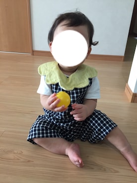 「agnes b.（アニエスベー）のアイテム（サロペット/オーバーオール）」を使った、sau0915さん（キッズ・70cm）の秋コーディネート