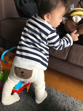 「babygap」｜「アイテム（スウェット）」を使った、Naoriさん（レディース・80cm）の夏コーディネート
