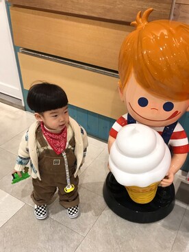 「babyGAP（babyGAP）のアイテム（その他アウター）」を使った、Naoriさん（キッズ・90cm）の冬コーディネート