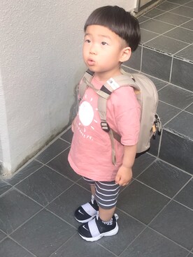 「Carter's（カーターズ）のアイテム（パンツ）」を使った、Naoriさん（キッズ・90cm）の春コーディネート