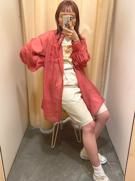 「ロゴ・コーエンベア」｜Takano Amiさん（レディース・158cm）の夏コーディネート