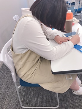 「大学生コーデ」｜「アイテム（オールインワン・サロペット）」を使った、かさん（レディース・158cm）の夏コーディネート
