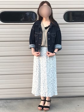 「RANDA」｜「アイテム（アナログ腕時計）」を使った、1458さん（レディース・157cm）の春コーディネート