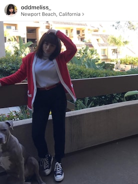 「sneakers」｜「アイテム（その他アウター）」を使った、Melissaさん（レディース・155cm）の冬コーディネート