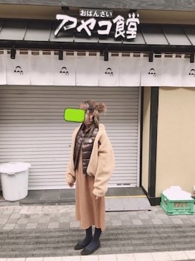 「ブラウンコーデ」｜「アイテム（ダウンベスト）」を使った、koikawaさん（レディース・167cm）の冬コーディネート