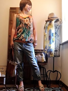 「FondMi（フォンドミィ）のアイテム」を使った、𝓮𝓽𝓼𝓾*さん（レディース・156cm）の夏コーディネート