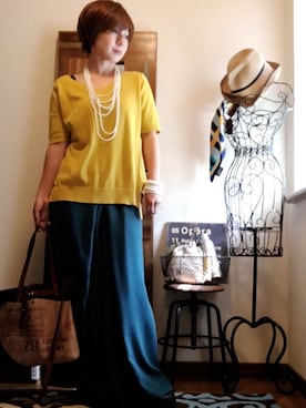 「FondMi（フォンドミィ）のアイテム」を使った、𝓮𝓽𝓼𝓾*さん（レディース・156cm）の秋コーディネート