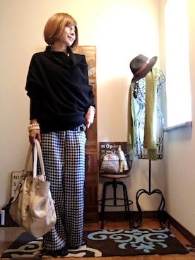 「アシメニット」｜𝓮𝓽𝓼𝓾*さん（レディース・156cm）の冬コーディネート