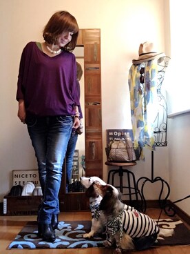 𝓮𝓽𝓼𝓾*さん（レディース・157cm）の春コーディネート