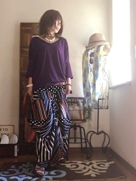 「アイテム（ウィッグ）」を使った、𝓮𝓽𝓼𝓾*さん（レディース・157cm・40代）の夏コーディネート