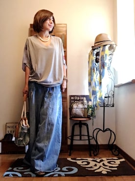 「アイテム（ウィッグ）」を使った、𝓮𝓽𝓼𝓾*さん（レディース・157cm・40代）の夏コーディネート