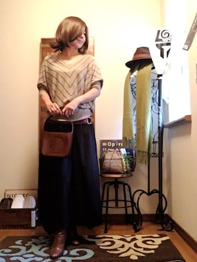 「アイテム（ウィッグ）」を使った、𝓮𝓽𝓼𝓾*さん（レディース・157cm・40代）の秋コーディネート