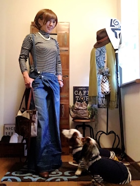 「アイテム（ウィッグ）」を使った、𝓮𝓽𝓼𝓾*さん（レディース・157cm・40代）の秋コーディネート