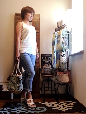 「FondMi（フォンドミィ）のアイテム」を使った、𝓮𝓽𝓼𝓾*さん（レディース・157cm）の夏コーディネート