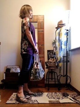 「VIVAYOU（ビバユー）のアイテム」を使った、𝓮𝓽𝓼𝓾*さん（レディース・157cm）の夏コーディネート