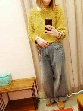 「bit blue（ビットブルー）のアイテム」を使った、tomoさん（レディース・158cm）の冬コーディネート