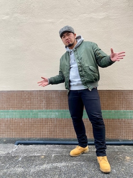 Houston ヒューストン のma 1を使ったメンズ人気ファッションコーディネート Wear