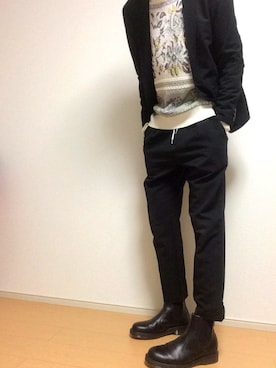 「CORISCO（コリスコ）のアイテム（パンツ）」を使った、ふじじさん（メンズ・178cm）の秋コーディネート