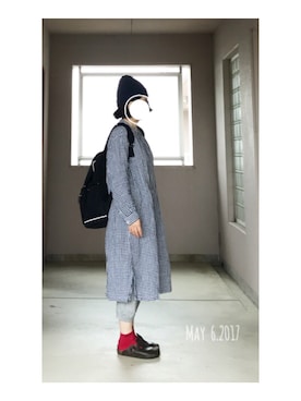 「prit（プリット）のアイテム（ワンピース/ドレス）」を使った、c_o_c_oさん（レディース・158cm）の春コーディネート