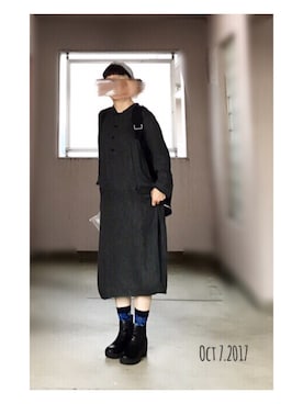「prit（プリット）のアイテム（ワンピース/ドレス）」を使った、c_o_c_oさん（レディース・158cm）の秋コーディネート
