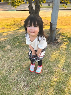 「アイテム（スカート）」を使った、SOKI♥RINKAさん（キッズ・90cm）の冬コーディネート
