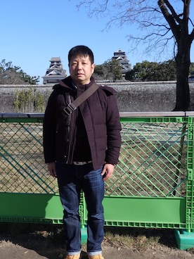 「TAKEO KIKUCHI（タケオキクチ）のアイテム（ダウンジャケット/コート）」を使った、Tomoyuki さん（メンズ・171cm）の冬コーディネート