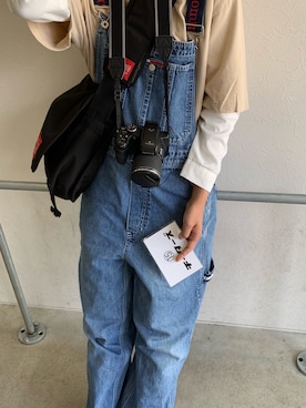 「TOMMY HILFIGER（トミーヒルフィガー）のアイテム（オールインワン・サロペット）」を使った、mly さん（レディース・163cm）の春コーディネート
