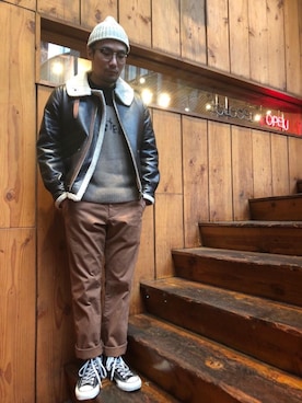 DUKASHUNさん（メンズ・175cm）の秋コーディネート