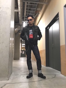 「Lewis Leather」｜DUKASHUNさん（メンズ・175cm）の冬コーディネート
