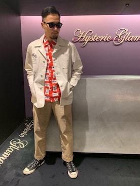 「エンジニアシャツ」｜DUKASHUNさん（メンズ・175cm）の春コーディネート